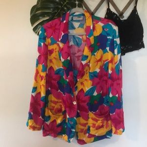 Vintage union made floral blazer